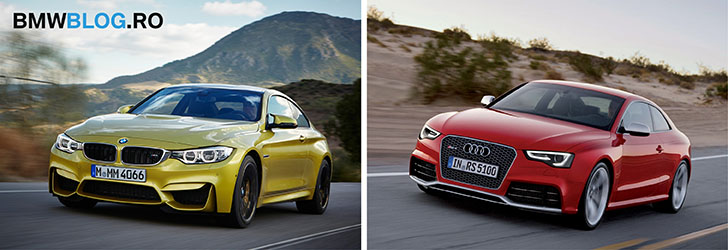 BMW M4 Coupe vs Audi RS 5 Coupe - lateral fata