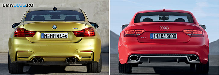 BMW M4 Coupe vs Audi RS 5 Coupe - spate