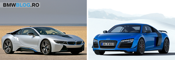 BMW i8 vs Audi R8_lateral fata